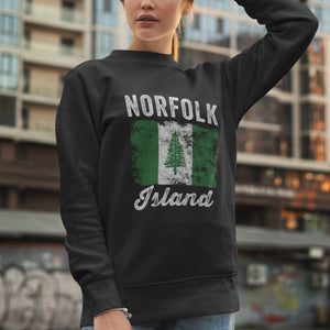 Norfolk Island Flag Distressed Sweatshirt
