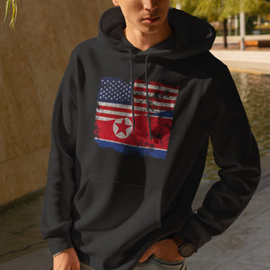 North Korea USA Flag Hoodie