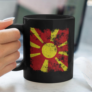 North Macedonia Flag - Distressed Flag Mug