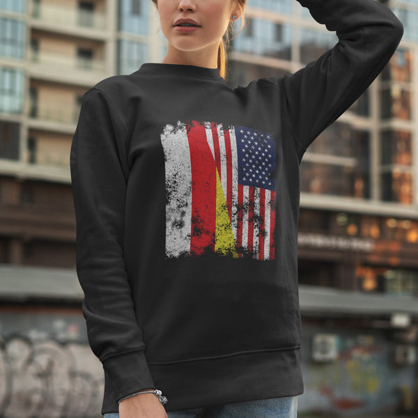 North Ossetia USA Flag - Half American Sweatshirt