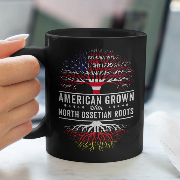 American Grown North Ossetian Roots Flag Mug