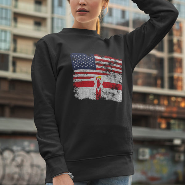 Northern Ireland USA Flag Sweatshirt