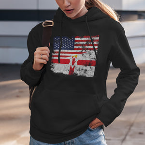 Northern Ireland USA Flag Hoodie