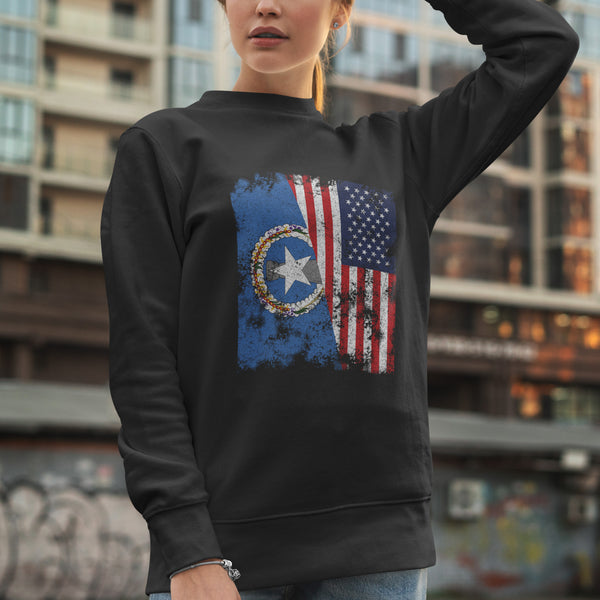 Northern Mariana Islands 1976-1989 USA Flag Sweatshirt