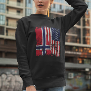 Norway USA Flag Sweatshirt