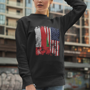 Oman USA Flag - Half American Sweatshirt