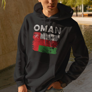Oman Flag Distressed - Omani Flag Hoodie