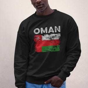Oman Flag Distressed - Omani Flag Sweatshirt