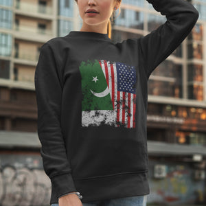 Pakistan USA Flag - Half American Sweatshirt