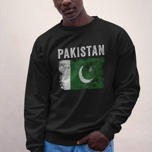 Pakistan Flag Distressed Pakistani Flag Sweatshirt