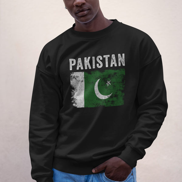 Pakistan Flag Distressed Pakistani Flag Sweatshirt