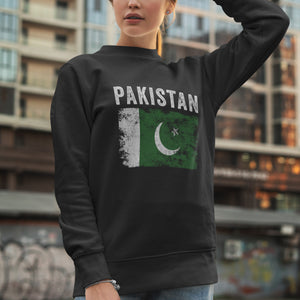Pakistan Flag Distressed Pakistani Flag Sweatshirt