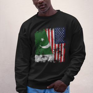 Pakistan USA Flag - Half American Sweatshirt