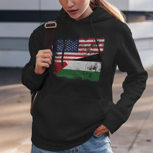Palestine USA Flag Hoodie