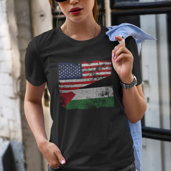 Palestine USA Flag T-Shirt