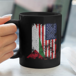 Palestine USA Flag - Half American Mug