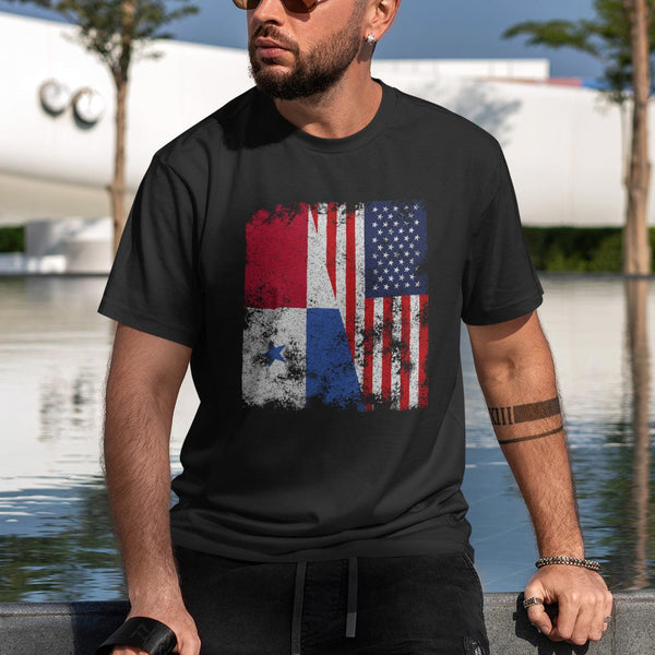 Panama USA Flag - Half American T-Shirt