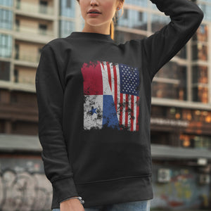 Panama USA Flag - Half American Sweatshirt