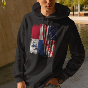 Panama USA Flag - Half American Hoodie