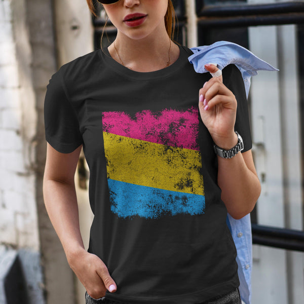 Pansexual Flag - Distressed LGBT+ T-Shirt