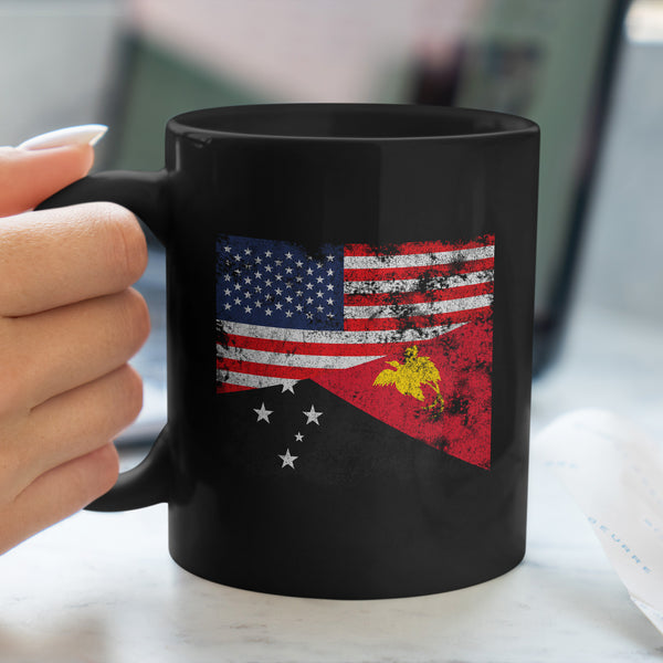 Papua New Guinea USA Flag Mug