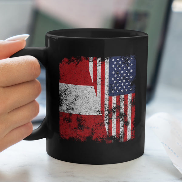 Peru USA Flag - Half American Mug