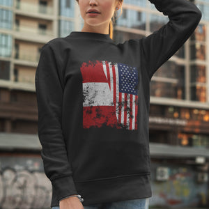 Peru USA Flag - Half American Sweatshirt