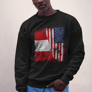 Peru USA Flag - Half American Sweatshirt