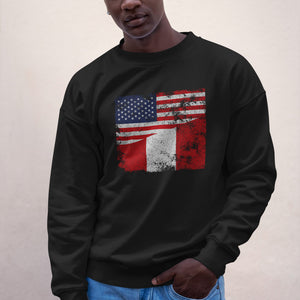 Peru USA Flag Sweatshirt