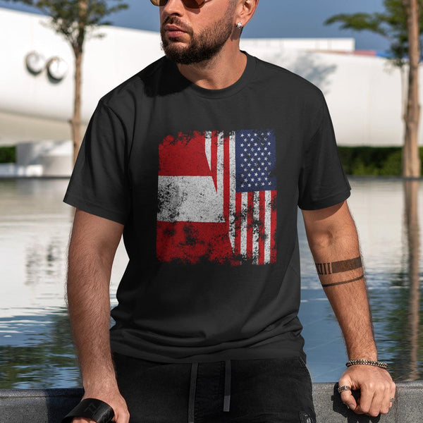 Peru USA Flag - Half American T-Shirt