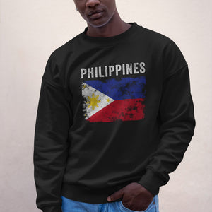 Philippines Flag Vintage - Filipino Flag Sweatshirt