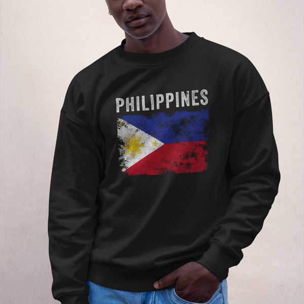 Philippines Flag Vintage - Filipino Flag Sweatshirt