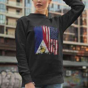 Philippines USA Flag - Half American Sweatshirt