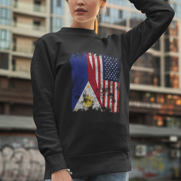 Philippines USA Flag - Half American Sweatshirt
