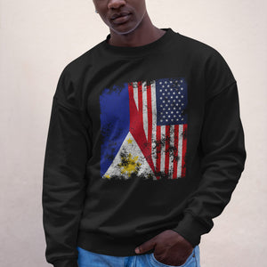 Philippines USA Flag - Half American Sweatshirt