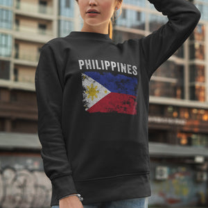 Philippines Flag Vintage - Filipino Flag Sweatshirt