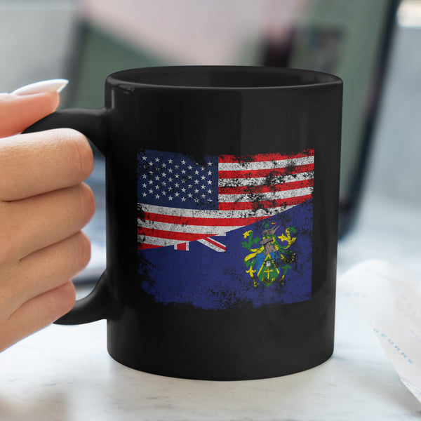 Pitcairn Islands USA Flag Mug