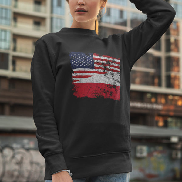 Poland USA Flag Sweatshirt