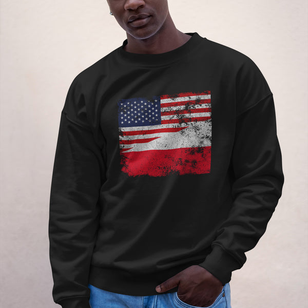 Poland USA Flag Sweatshirt