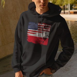 Poland USA Flag Hoodie