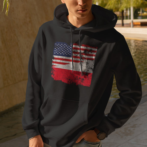 Poland USA Flag Hoodie