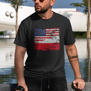 Poland USA Flag T-Shirt