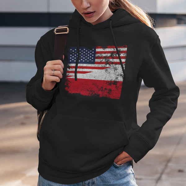 Poland USA Flag Hoodie