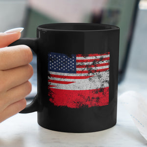 Poland USA Flag Mug
