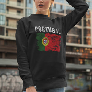 Portugal Flag Distressed Portuguese Flag Sweatshirt