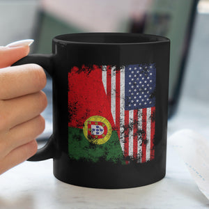 Portugal USA Flag - Half American Mug