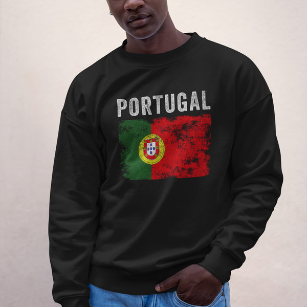 Portugal Flag Distressed Portuguese Flag Sweatshirt