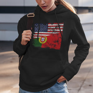 Portugal USA Flag Hoodie