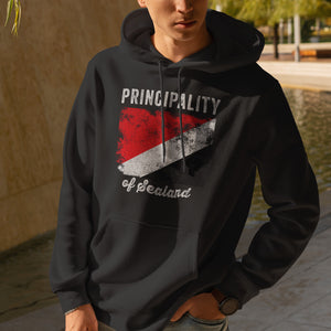 Principality of Sealand Flag Distressed Hoodie
