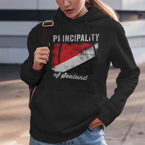 Principality of Sealand Flag Distressed Hoodie